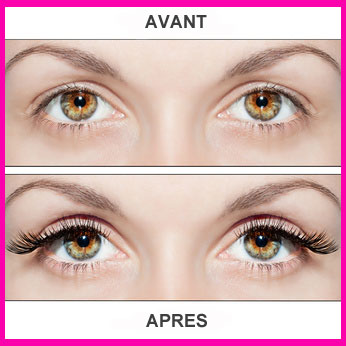 Pose de faux cils